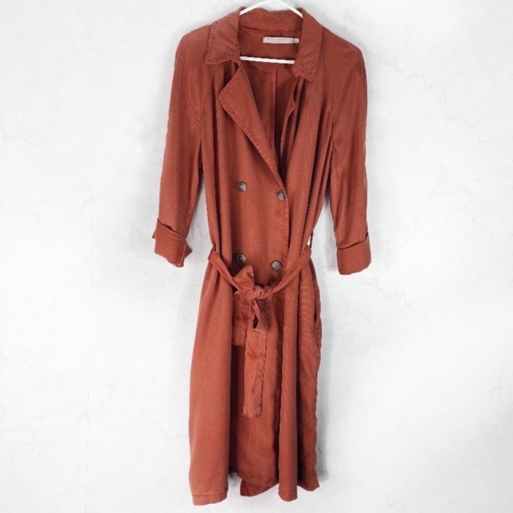 [Max Jeans] Long Double Breasted Tying Trench Coat